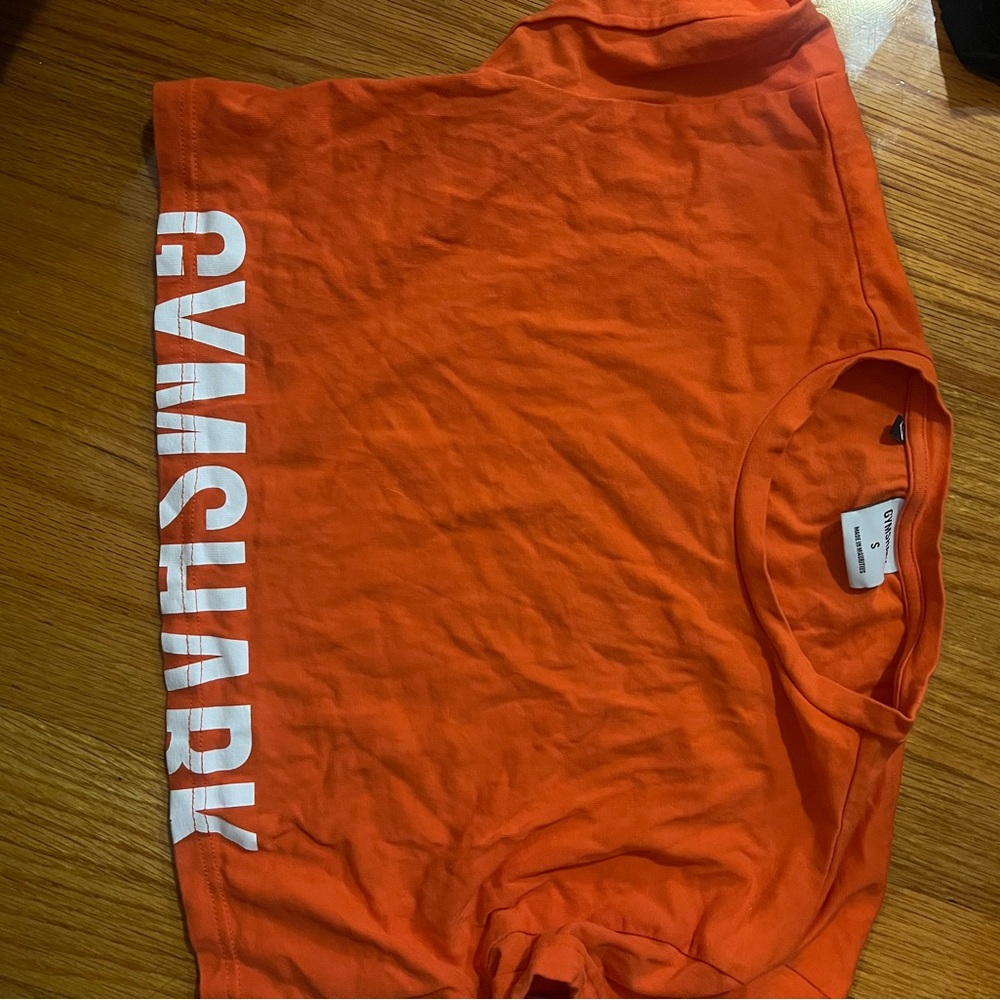 Gymshark Vibrant Orange Tee with White Logo